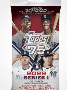 Topps 75 2026 Series 1 Pack - Red, White, Blue